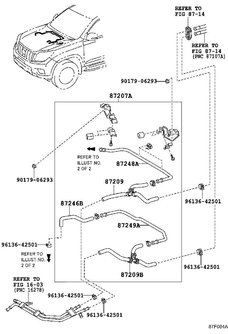 87209-60E81 HOSE, HEATER WATER, OUTLET A product image