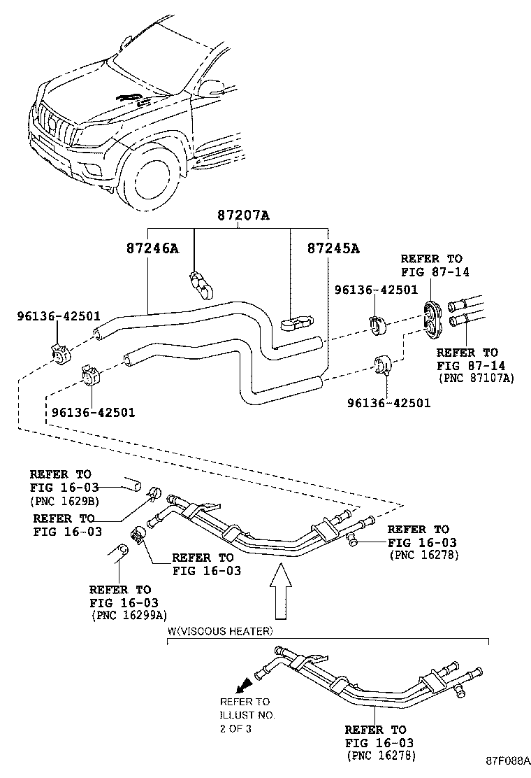 87245-60M30 HOSE, HEATER WATER, OUTLET A product image