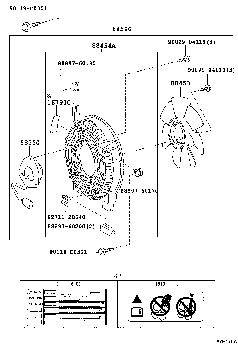 88463-0G010 BRACKET, COOLER CONDENSER, NO.1 product image