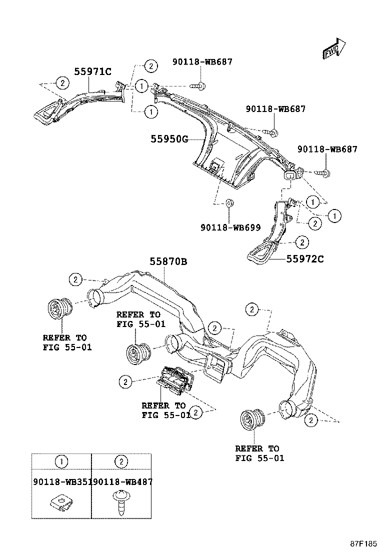 55936-WB021 CONTROL ASSY, AIR CONDITIONER product image