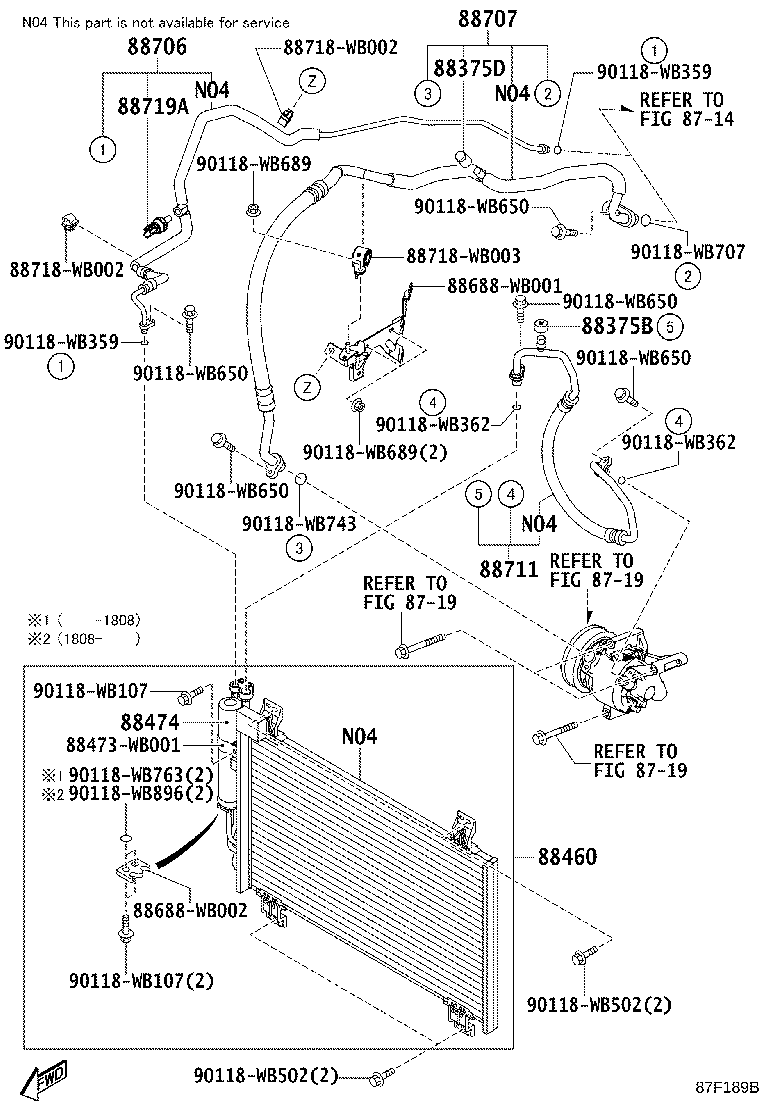 Toyota 88375-WB001 CAP, SERVICE VALVE, NO.2