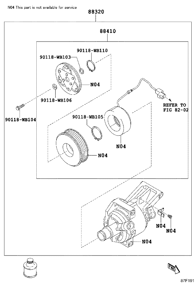 88310-WB001 COMPRESSOR ASSY, COOLER product image