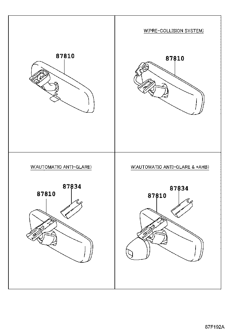 87810-0WM30 MIRROR ASSY, INNER REAR VIEW product image