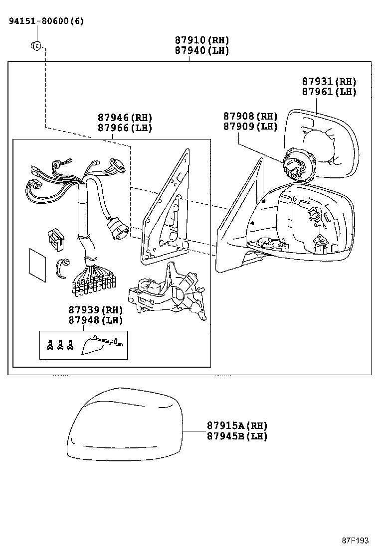 87810-0WM30 MIRROR ASSY, INNER REAR VIEW product image