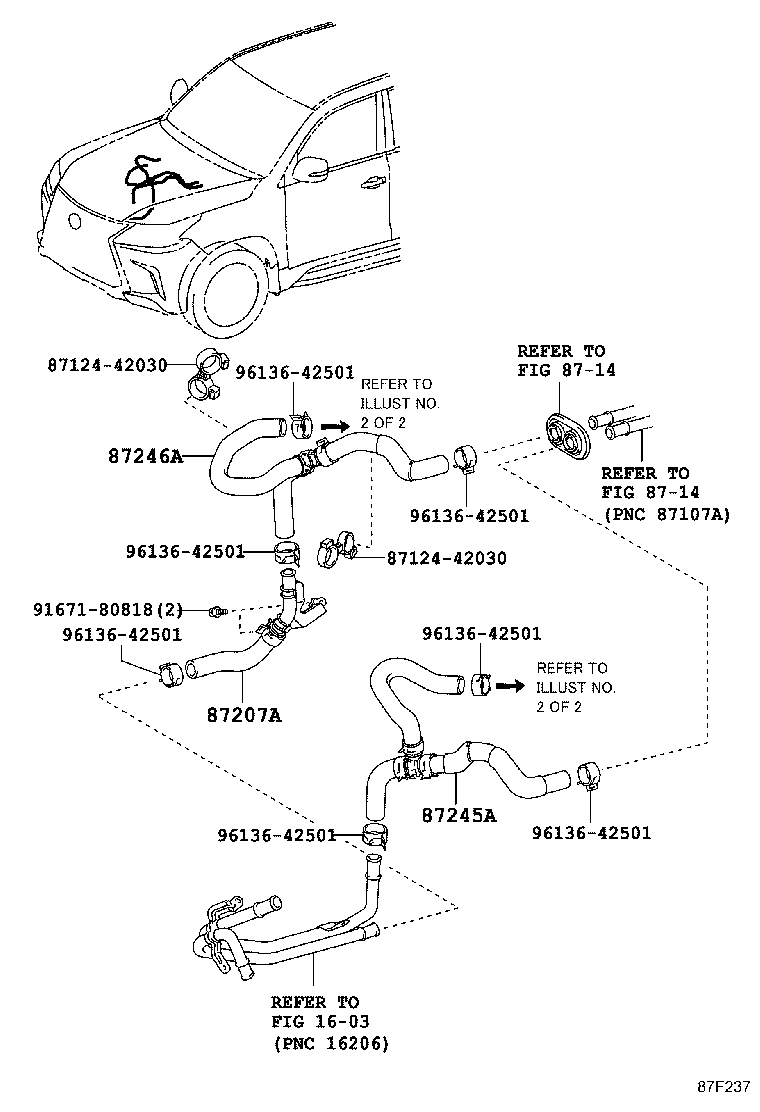 87209-60C10 HOSE, HEATER WATER, OUTLET A product image