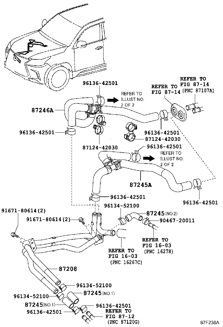 87209-60C10 HOSE, HEATER WATER, OUTLET A product image