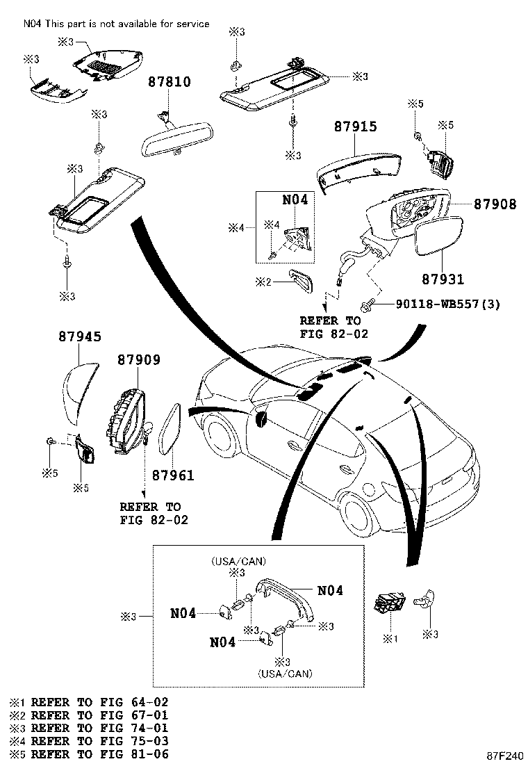 87931-WB002 OUTER MIRROR, RH product image
