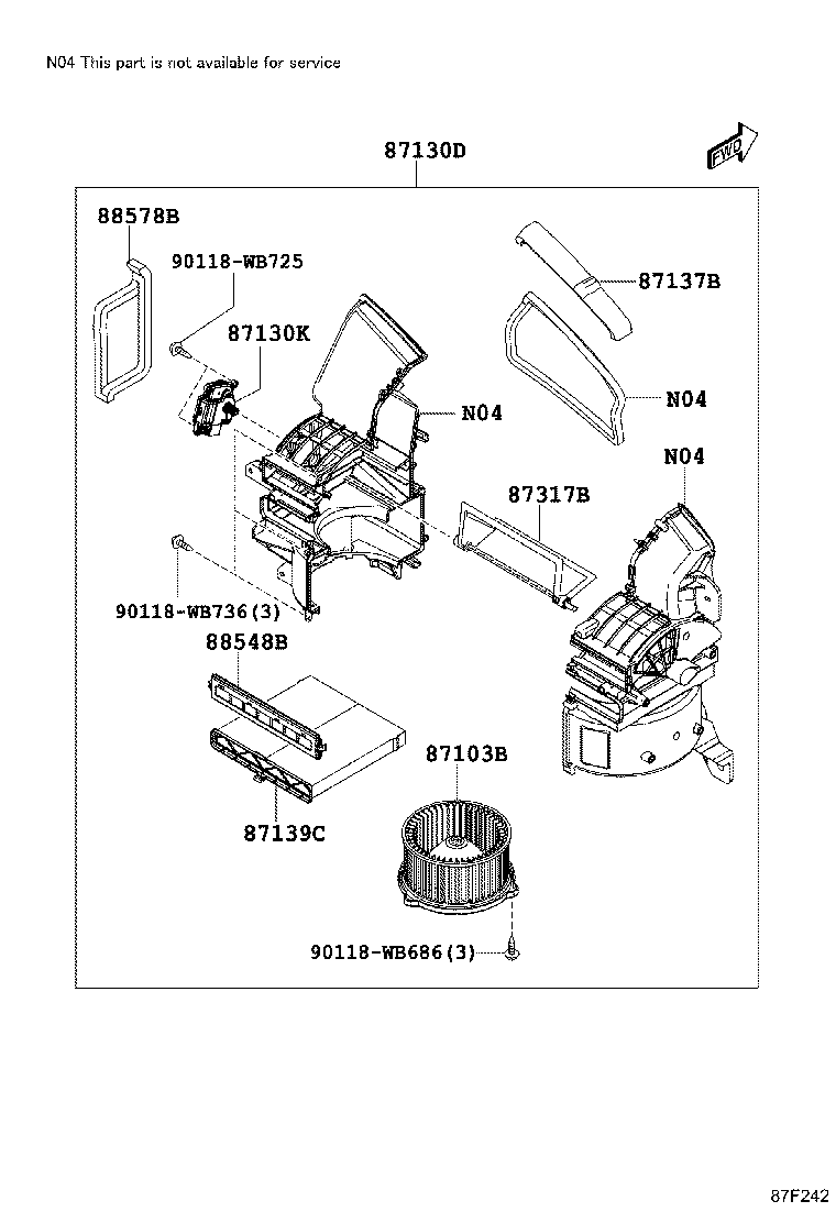 87010-WB005 UNIT ASSY, AIR CONDITIONER product image