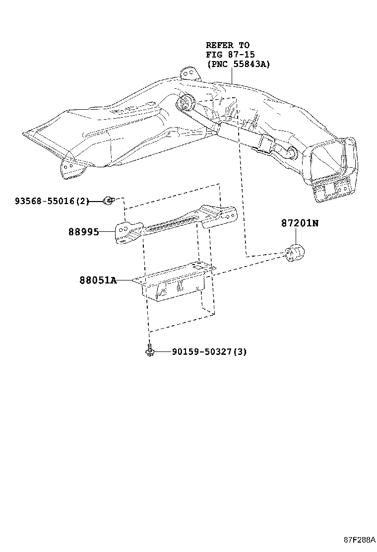 88995-48020 BRACKET,ION GENERATOR, NO.1 product image