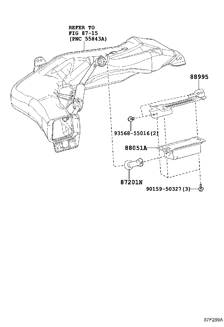 88995-48020 BRACKET,ION GENERATOR, NO.1 product image