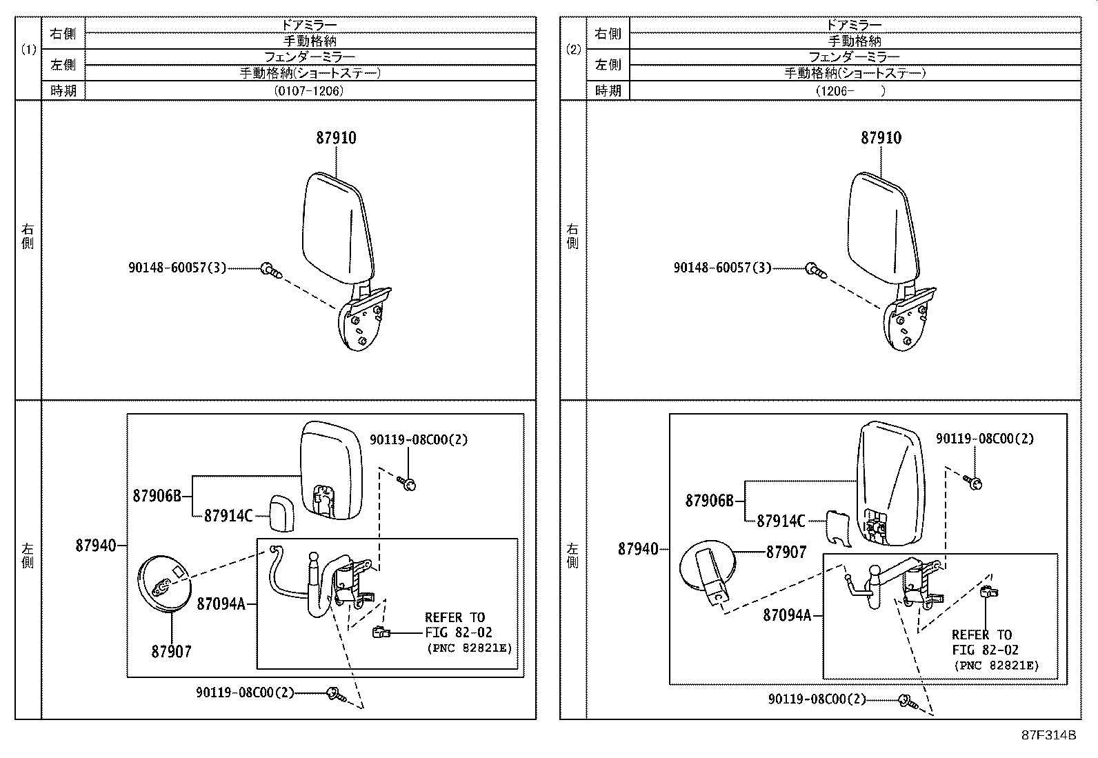 87093-37262 STAY SUB-ASSY, OUTER REAR VIEW MIRROR, RH product image