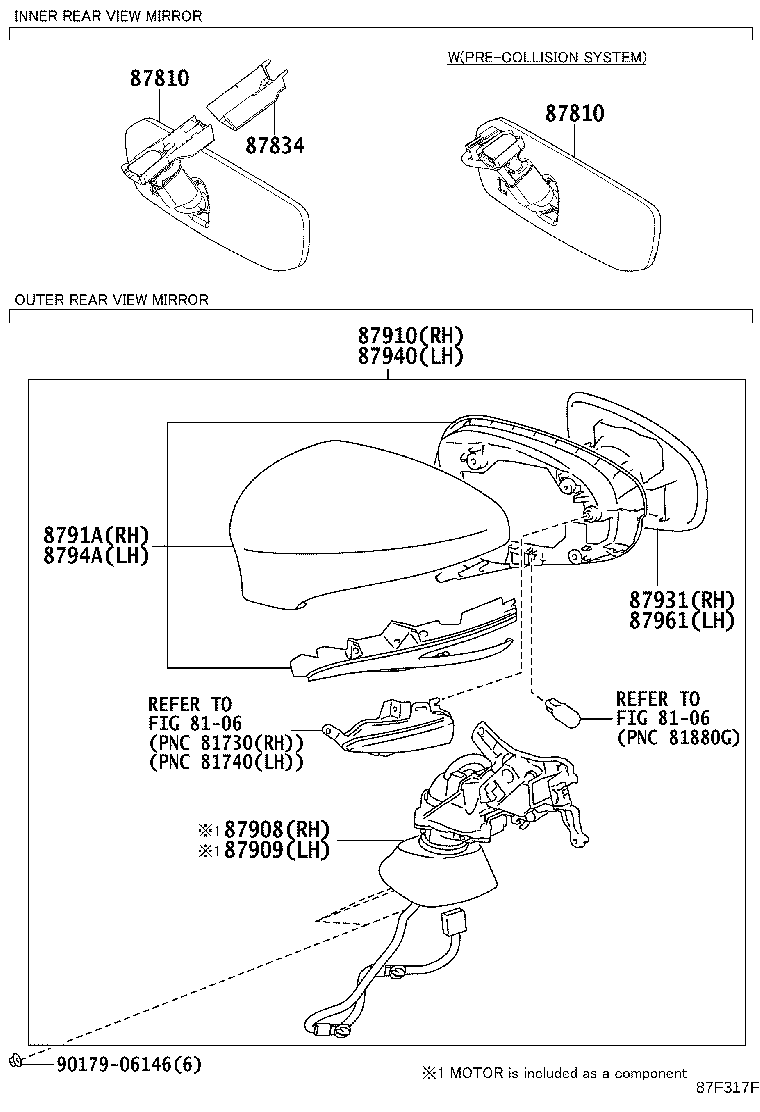 87931-30D30 OUTER MIRROR, RH product image