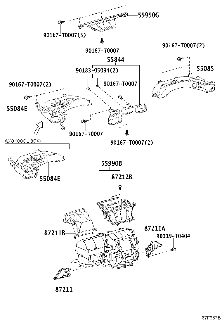 55902-0K040 PANEL SUB-ASSY, AIR CONDITIONER product image