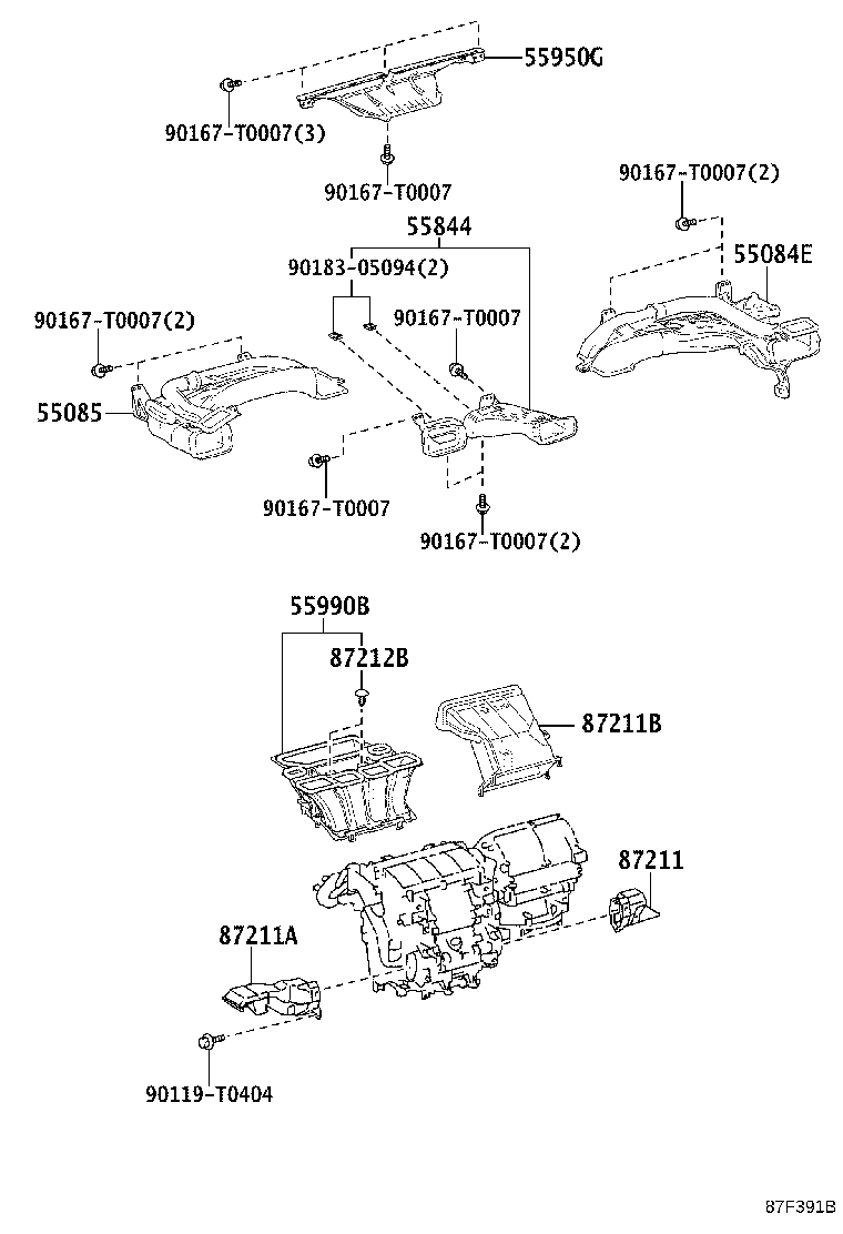 55902-0K040 PANEL SUB-ASSY, AIR CONDITIONER product image