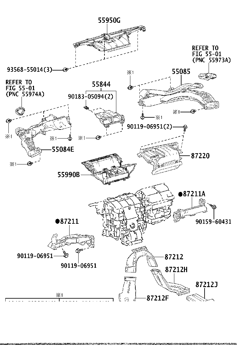 55844-47100 DUCT, HEATER TO REGISTER, NO.2 product image