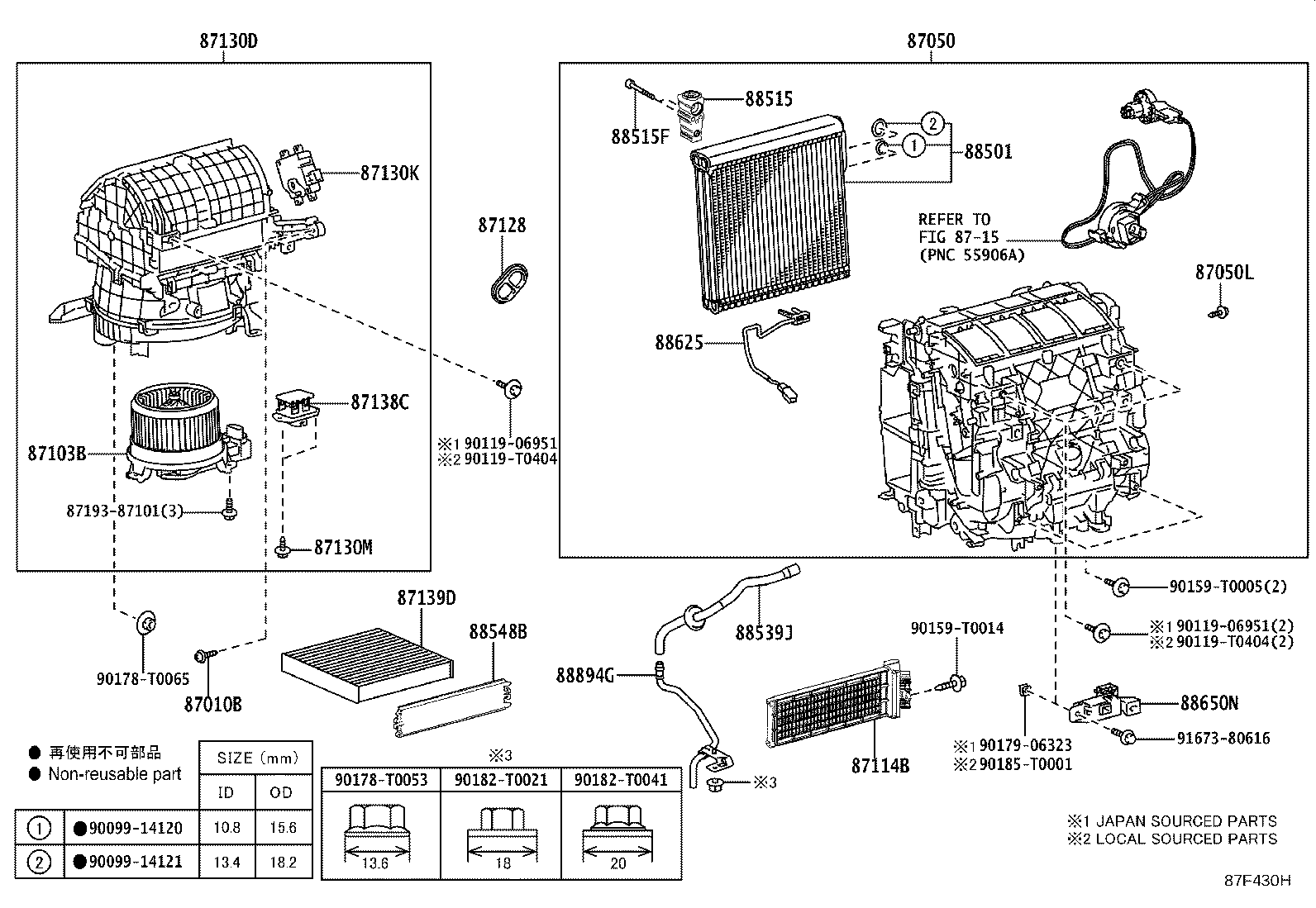 87103-0K370 MOTOR SUB-ASSY, BLOWER W/FAN(FOR REAR) product image