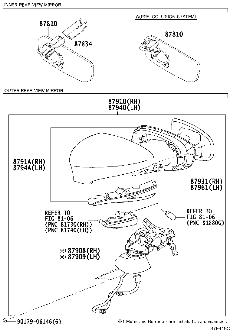 87908-30F20 ACTUATOR ASSY, OUTER MIRROR, RH product image