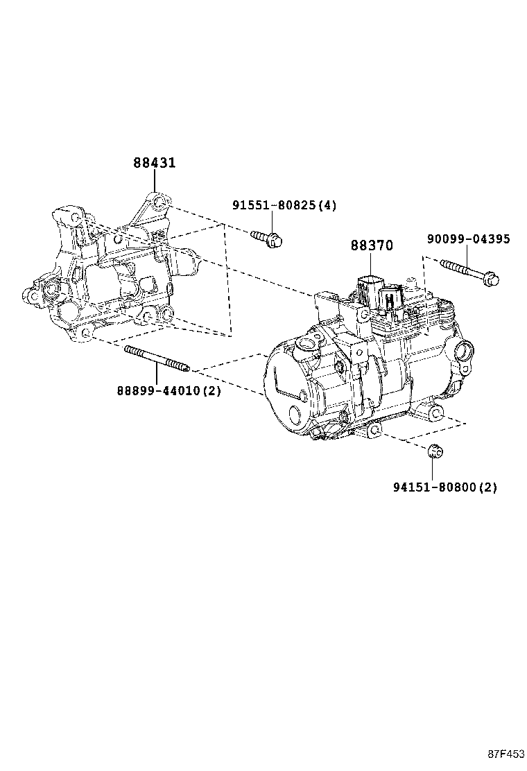 88310-42540 COMPRESSOR ASSY, W/PULLEY product image