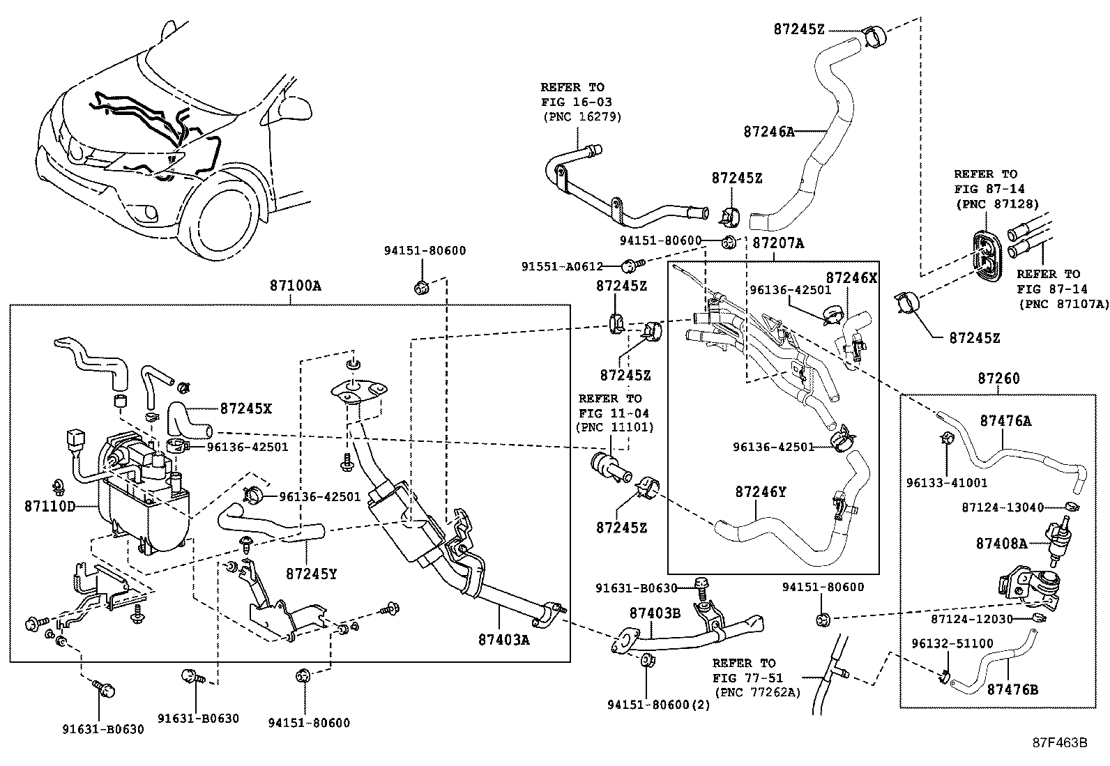 87245-42480 HOSE, HEATER WATER, OUTLET A product image