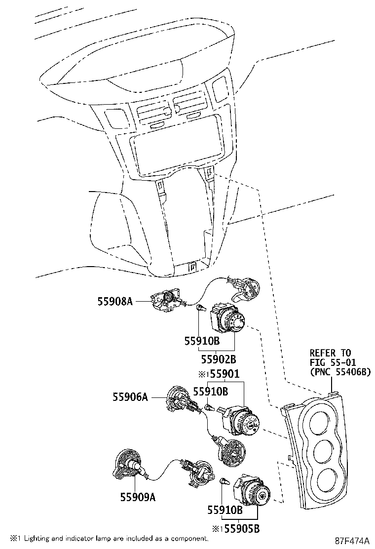 Toyota 55900-0D280-B0 CONTROL ASSY, AIR CONDITIONER