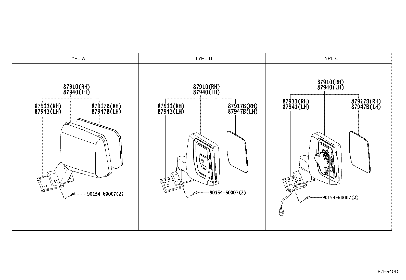 87963-60030 COVER, OUTER MIRROR HOLE, RH product image