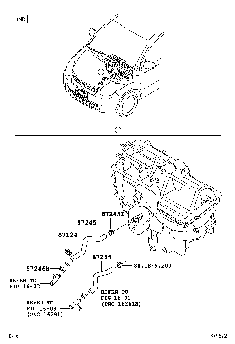 87245-B1070 HOSE, HEATER WATER, INLET product image