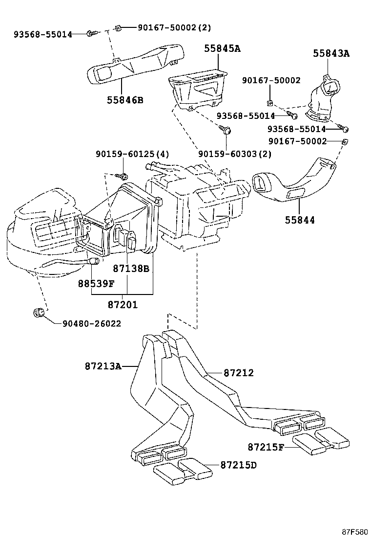55900-12780 CONTROL ASSY, AIR CONDITIONER product image