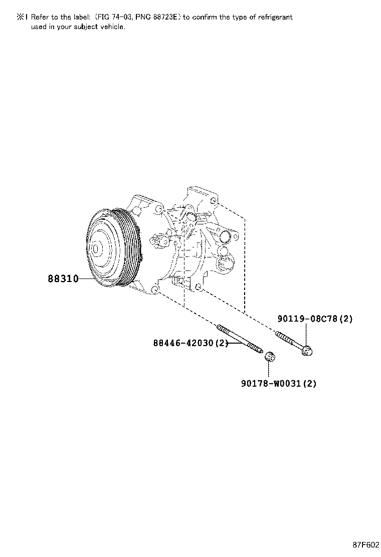 88328-YV030 PIN, COMPRESSOR product image