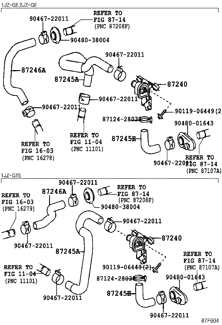87245-2A520 HOSE, HEATER WATER, INLET E product image