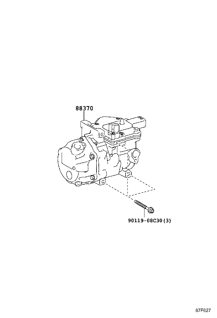 88310-1A840 COMPRESSOR ASSY, W/PULLEY product image