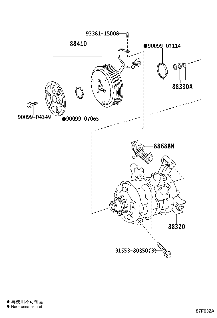 88412-0D150 ROTOR SUB-ASSY, MAGNET CLUTCH product image