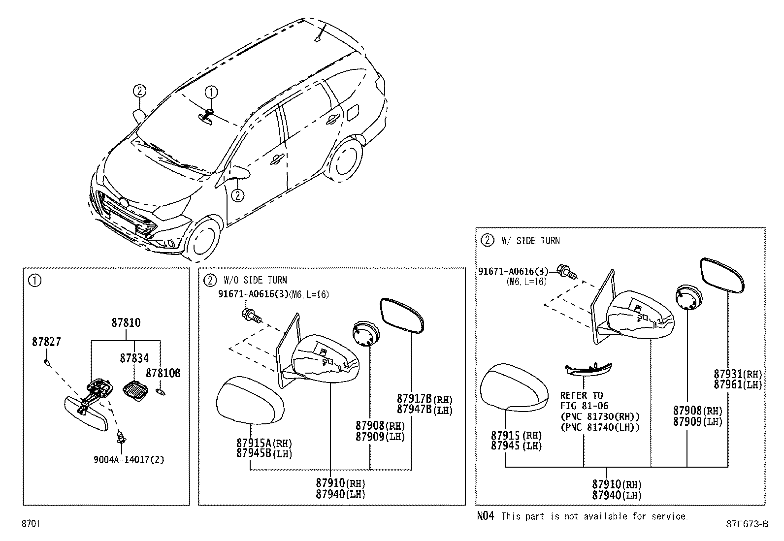 87828-BZ010 ABSORBER, INNER REAR VIEW MIRROR product image