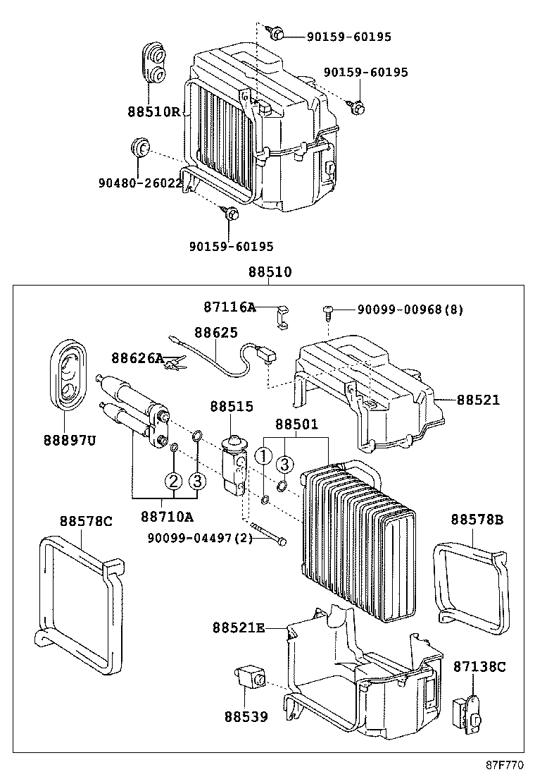 88515-0C050 VALVE, COOLER EXPANSION product image