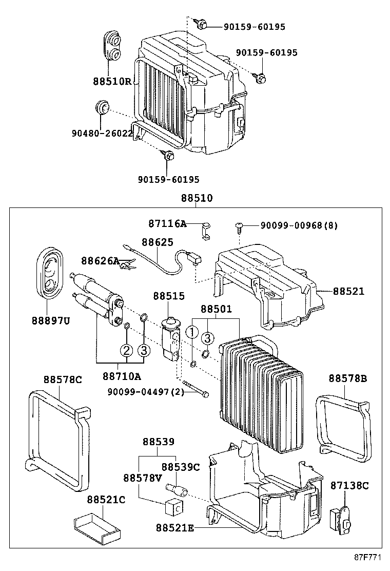 88515-0C050 VALVE, COOLER EXPANSION product image