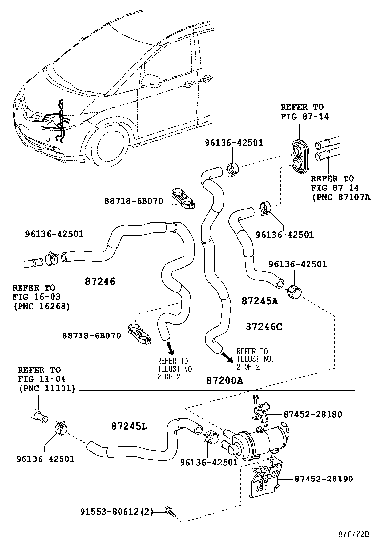 87248-28530 PIPE, HEATER WATER OUTLET, A product image