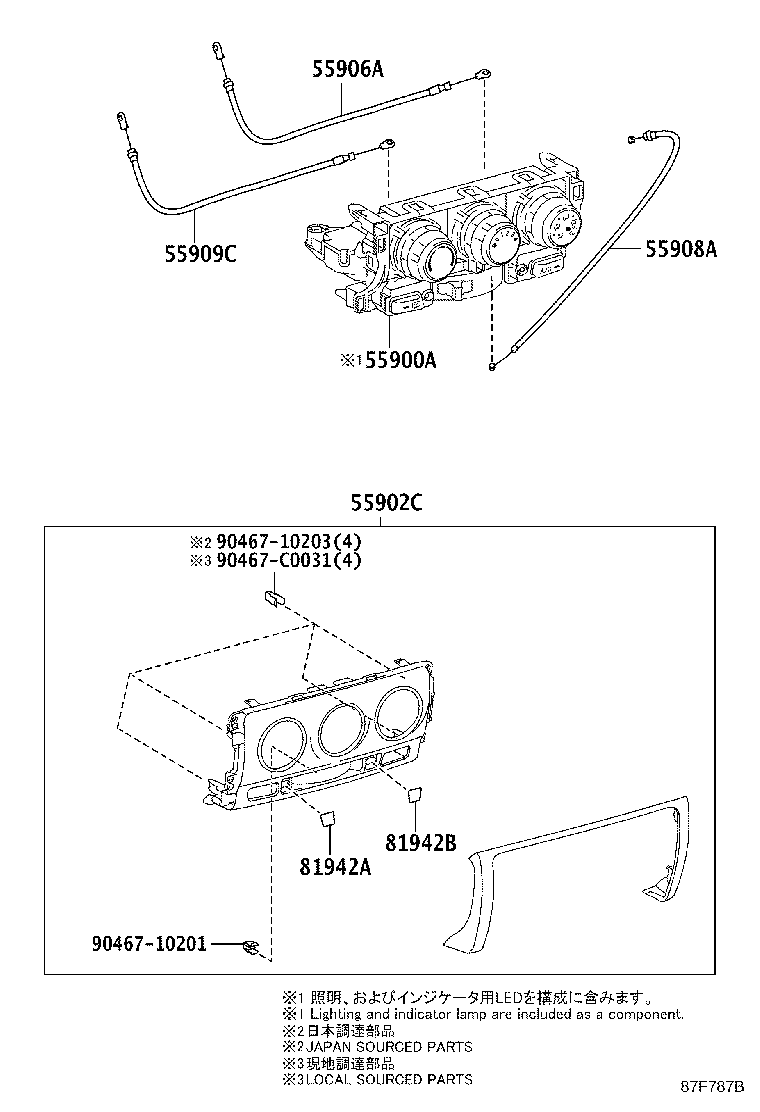 55902-0D260 PANEL SUB-ASSY, AIR CONDITIONER product image