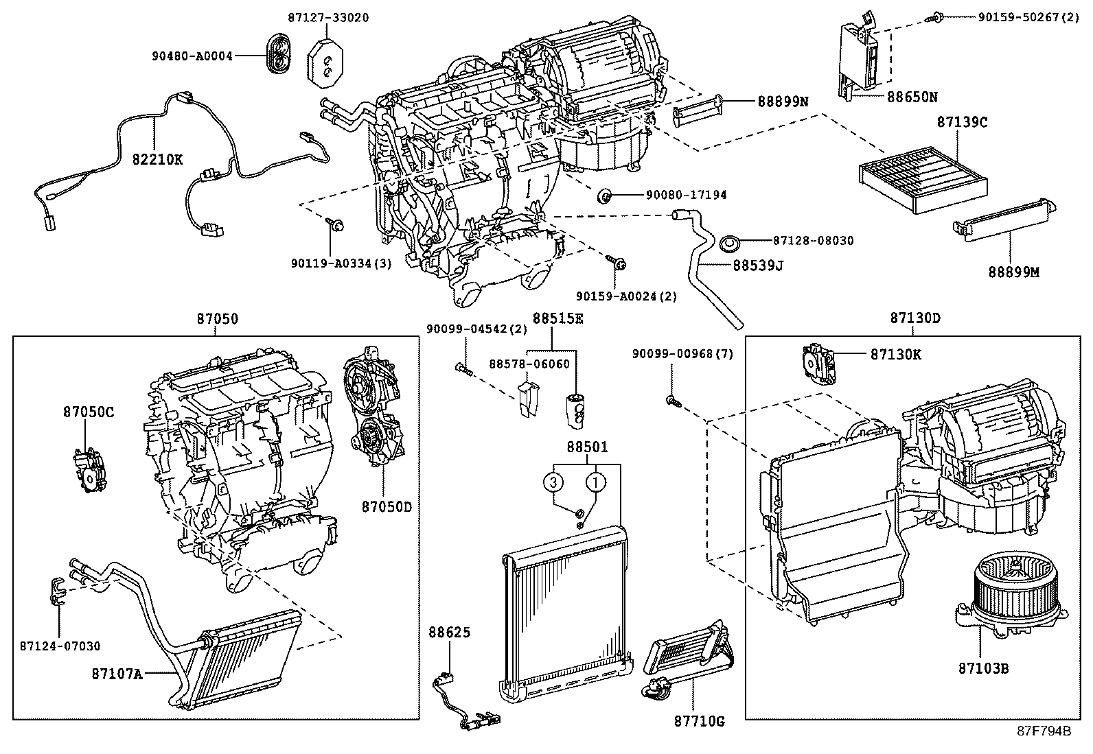 87050-08080 RADIATOR ASSY, AIR CONDITIONER product image