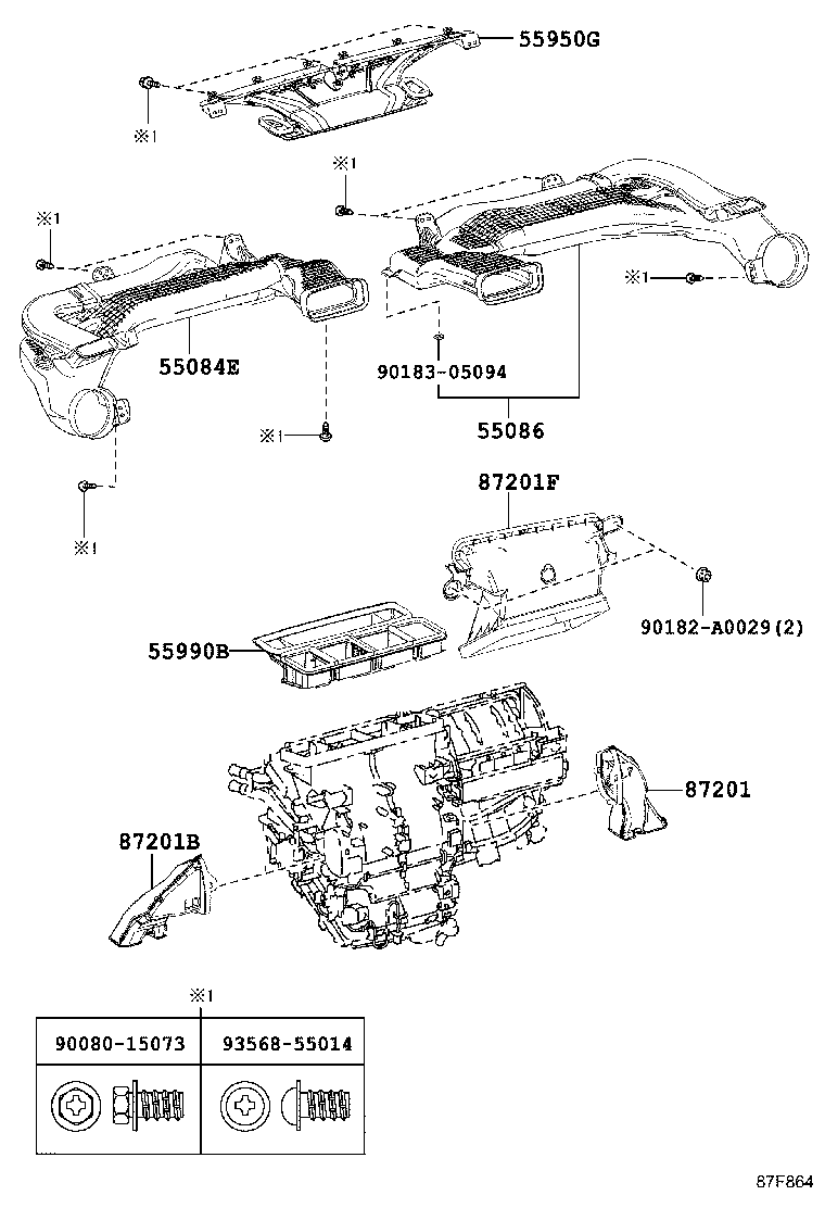 55086-02440 DUCT SUB-ASSY, HEATER TO REGISTER, NO.3 product image