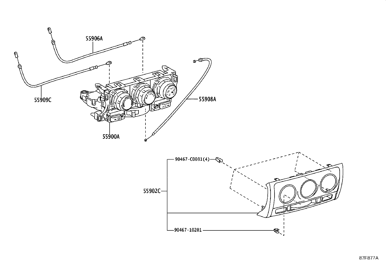 55085-0D030 DUCT SUB-ASSY, HEATER TO REGISTER, NO.2 product image