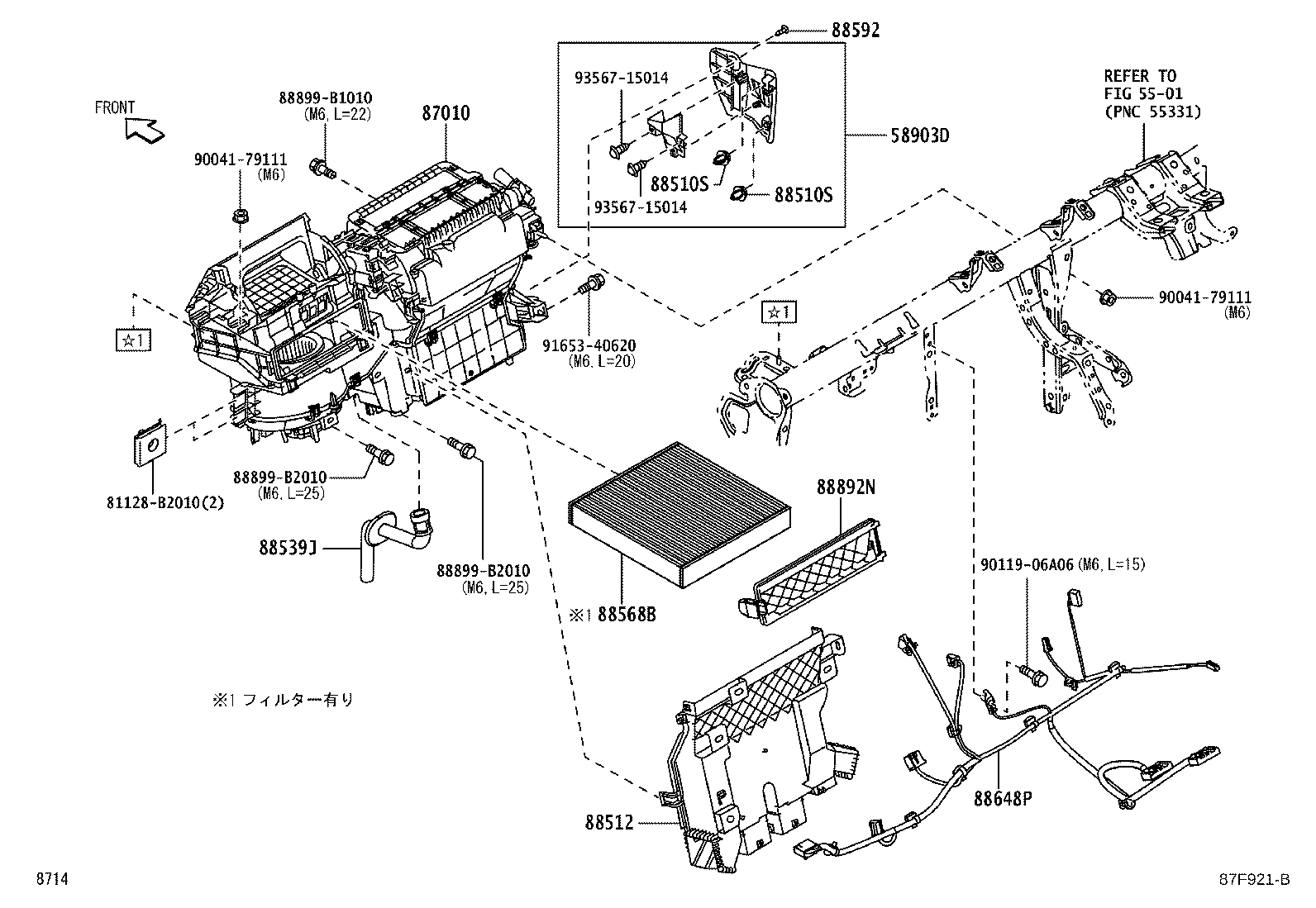 87010-B2D33 UNIT ASSY, AIR CONDITIONER product image