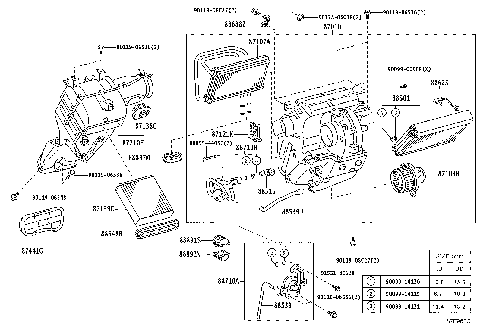 87103-37050 MOTOR SUB-ASSY, BLOWER W/FAN product image