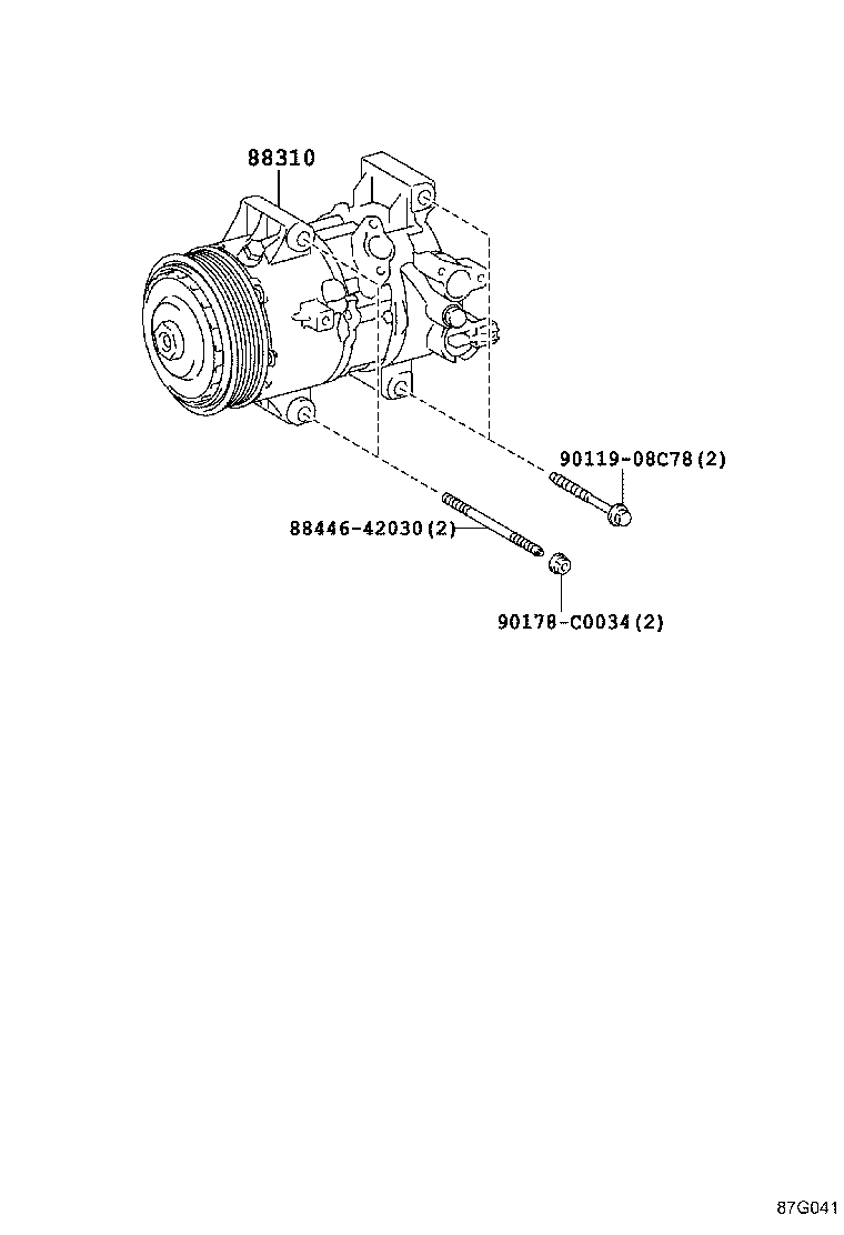 88310-02A81 COMPRESSOR ASSY, W/PULLEY product image