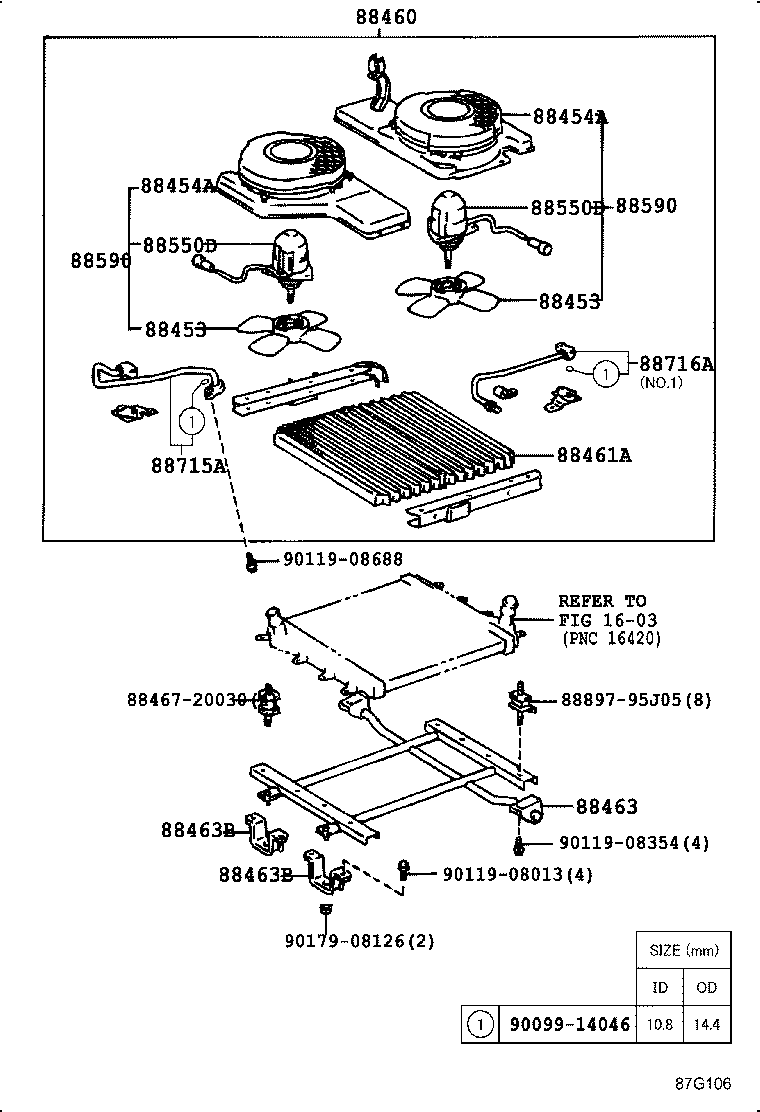 88461-26010 CORE, COOLER CONDENSER product image