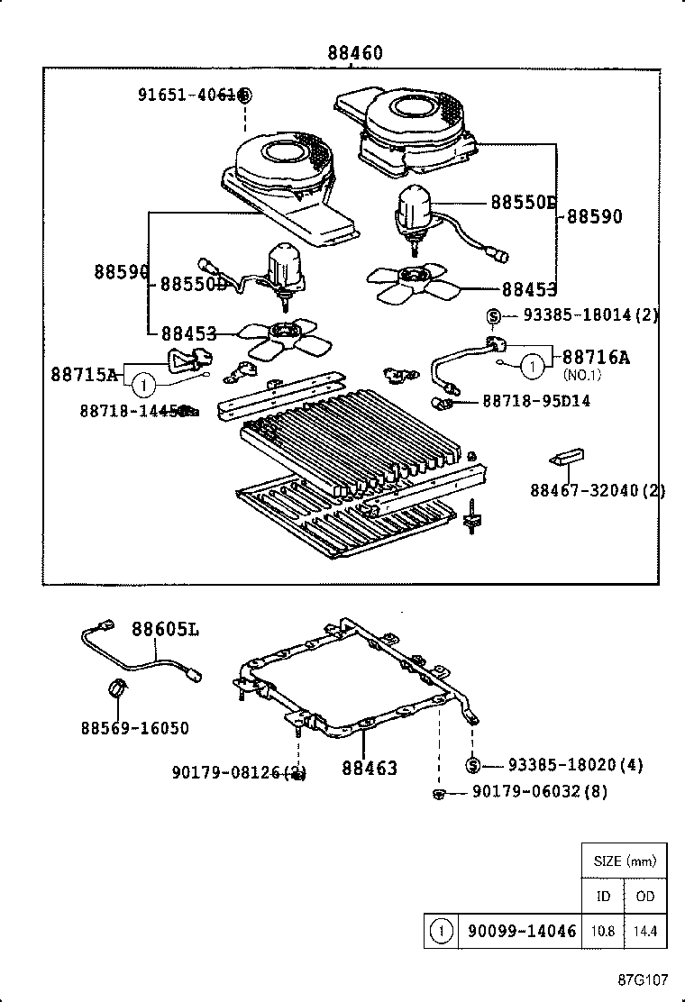 88461-26010 CORE, COOLER CONDENSER product image