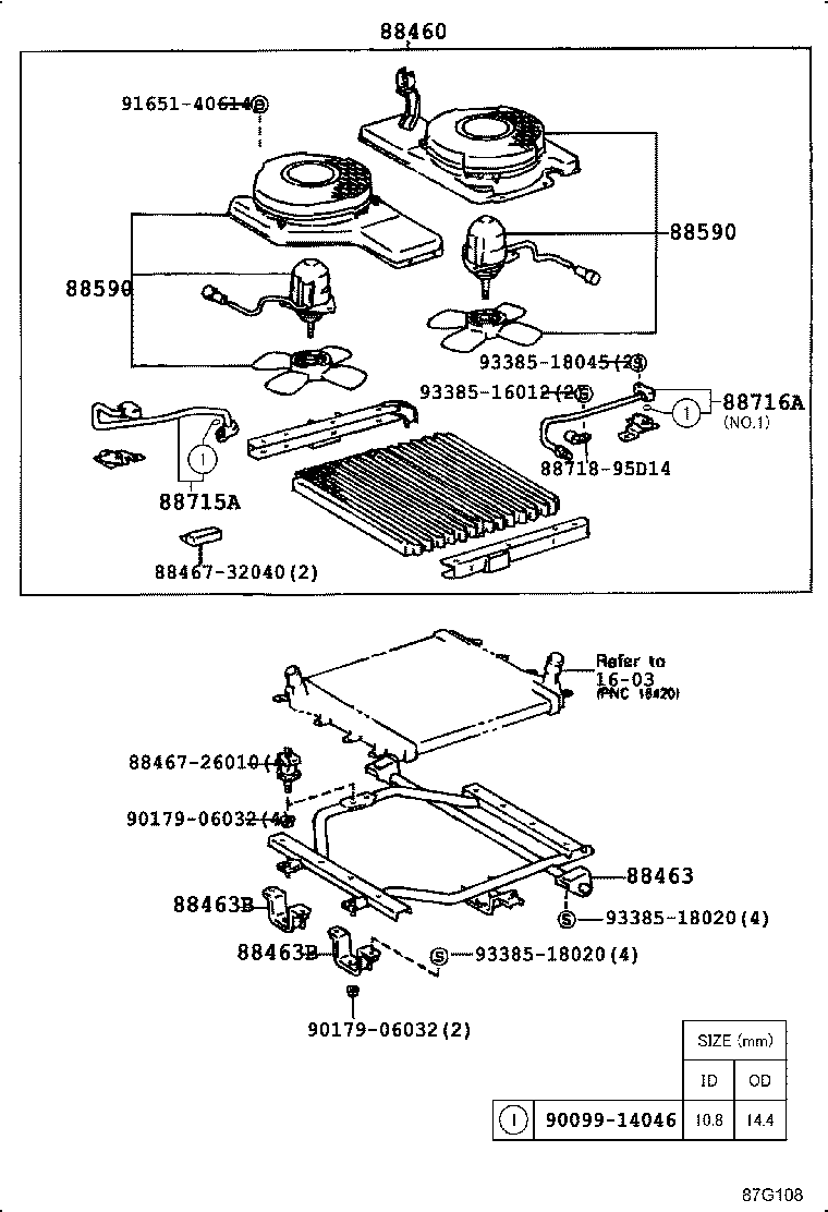88461-26010 CORE, COOLER CONDENSER product image