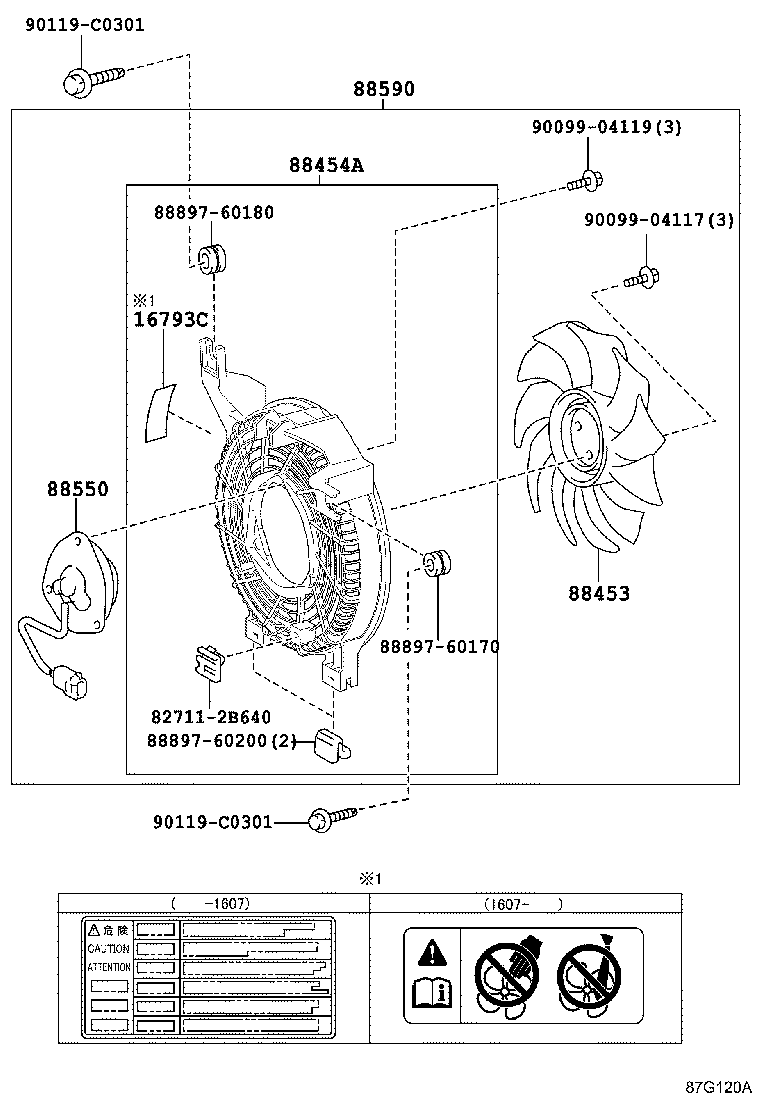 88463-0G010 BRACKET, COOLER CONDENSER, NO.1 product image