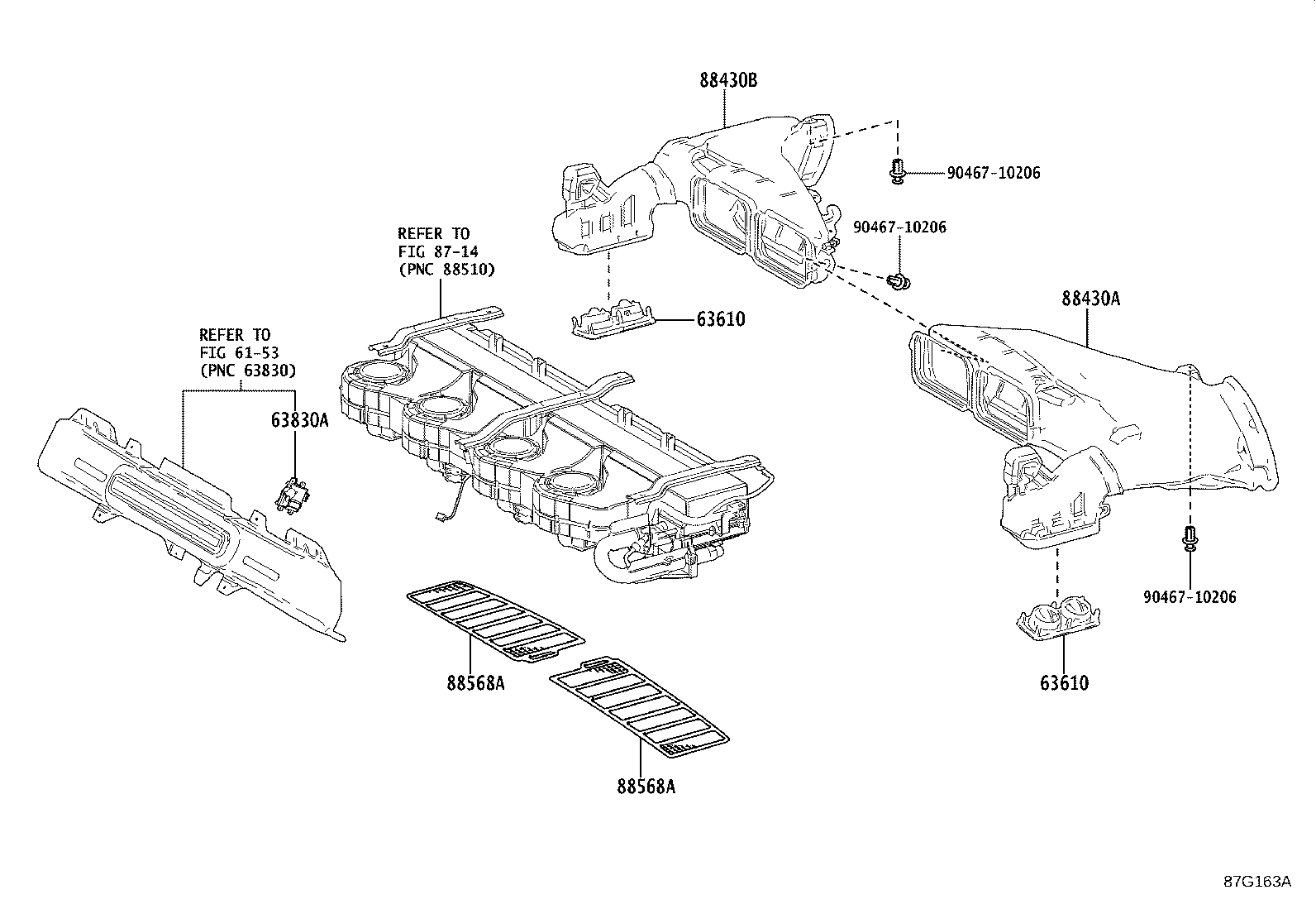 55084-36040 DUCT SUB-ASSY, HEATER TO REGISTER, NO.2 product image