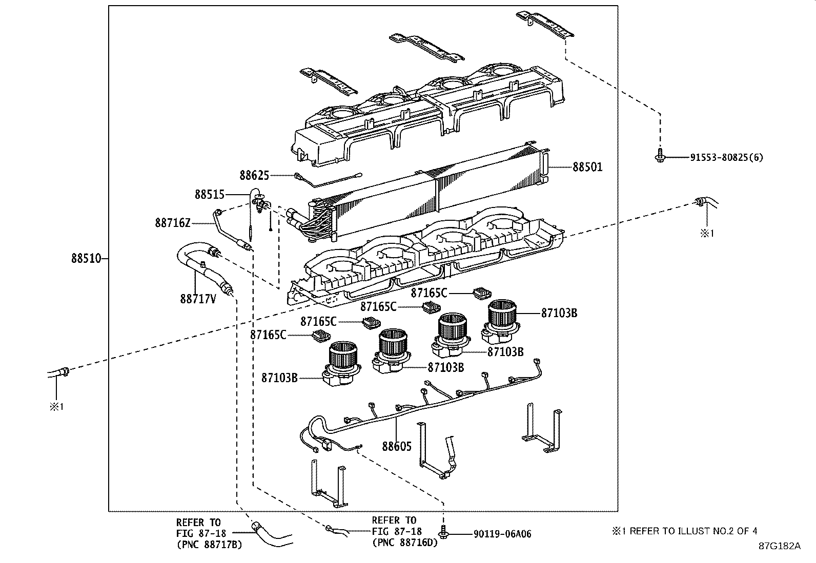87107-36230 UNIT SUB-ASSY, HEATER RADIATOR product image