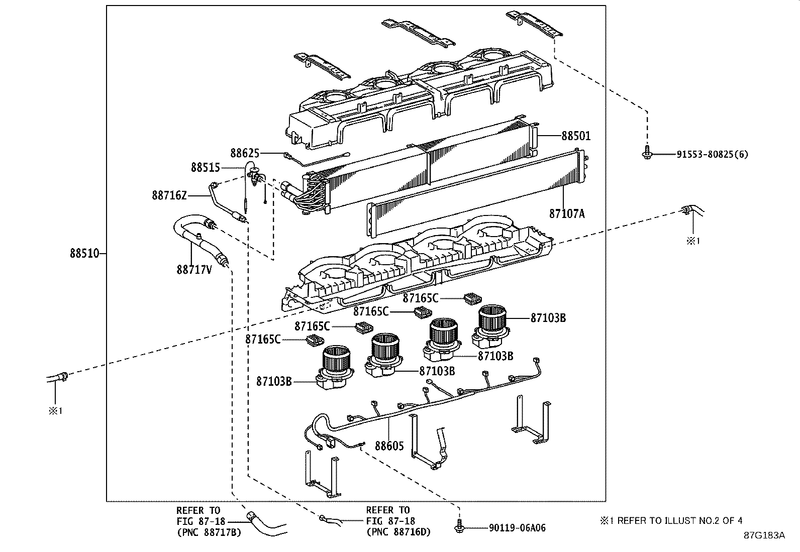 87107-36230 UNIT SUB-ASSY, HEATER RADIATOR product image