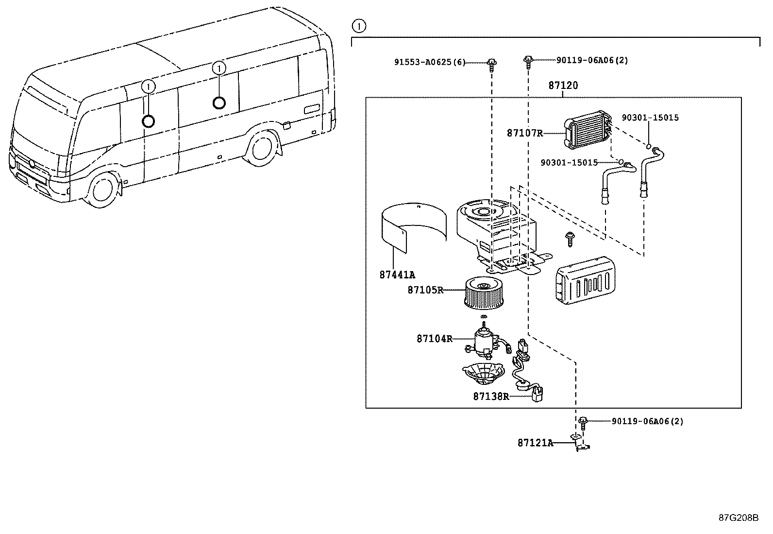 87103-36040 CASE SUB-ASSY, FRONT HEATER BLOWER product image